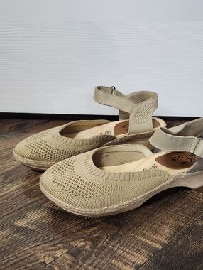 Jax & Bard, Castine, Neutral Knit With Ankle Strap, NWOT, Size 37